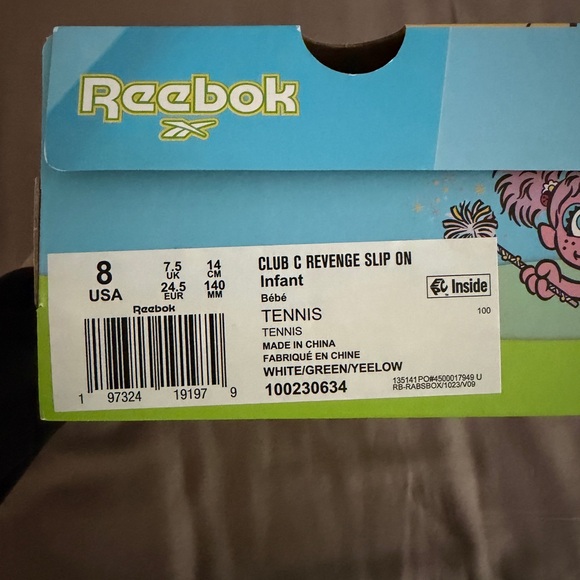 BNWT Reebok Sesame Street Kids Slip-On Sneakers - Picture 6 of 6